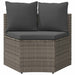 Bankstel 2 st Grijs Massief Acacia Hout en Poly Rattan
