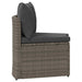 Bankstel 2 st Grijs Massief Acacia Hout en Poly Rattan