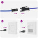 LED-strip 2 st Zwart en transparant Koper en kunststof