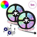 LED-strip 2 st Zwart en transparant Koper en kunststof