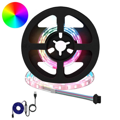LED-strip 2 st Zwart en transparant Koper en kunststof