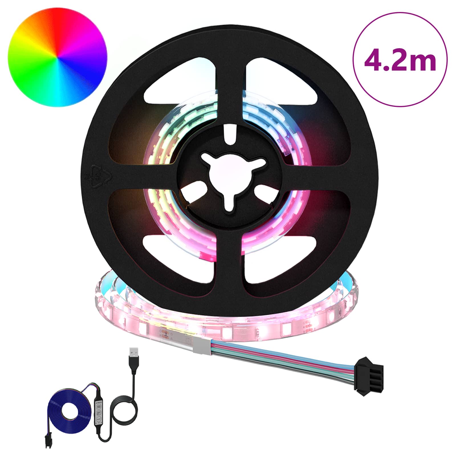 LED-strip 12 st Zwart en transparant Koper en kunststof