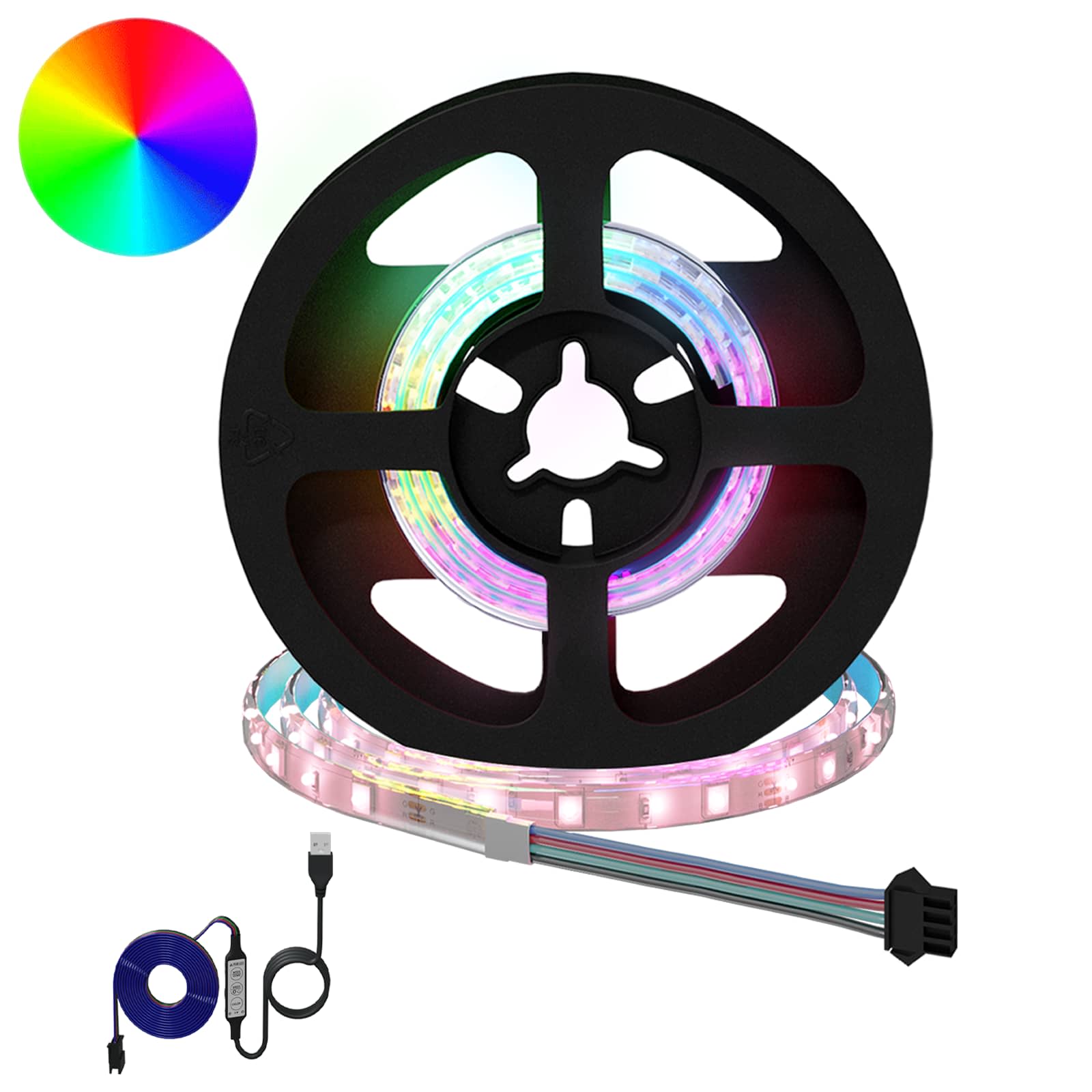 LED-strip 2 st Zwart en transparant Koper en kunststof