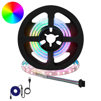 LED-strip 2 st Zwart en transparant Koper en kunststof