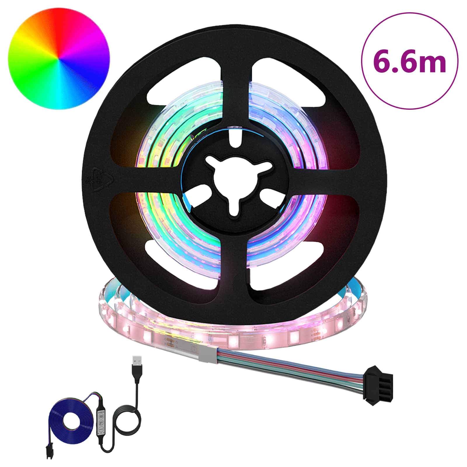 LED-strip 12 st Zwart en transparant Koper en kunststof
