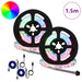 LED-strip 2 st Zwart en transparant Koper en kunststof