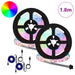 LED-strip 2 st Zwart en transparant Koper en kunststof