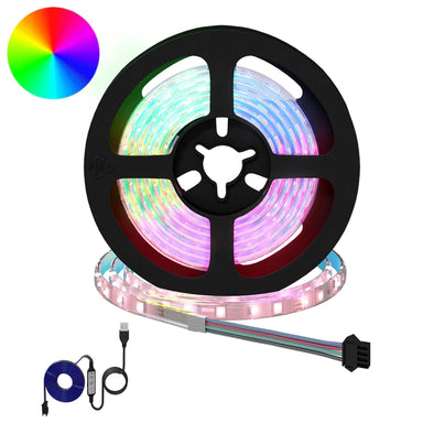 LED-strip 2 st Zwart en transparant Koper en kunststof