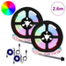 LED-strip 2 st Zwart en transparant Koper en kunststof