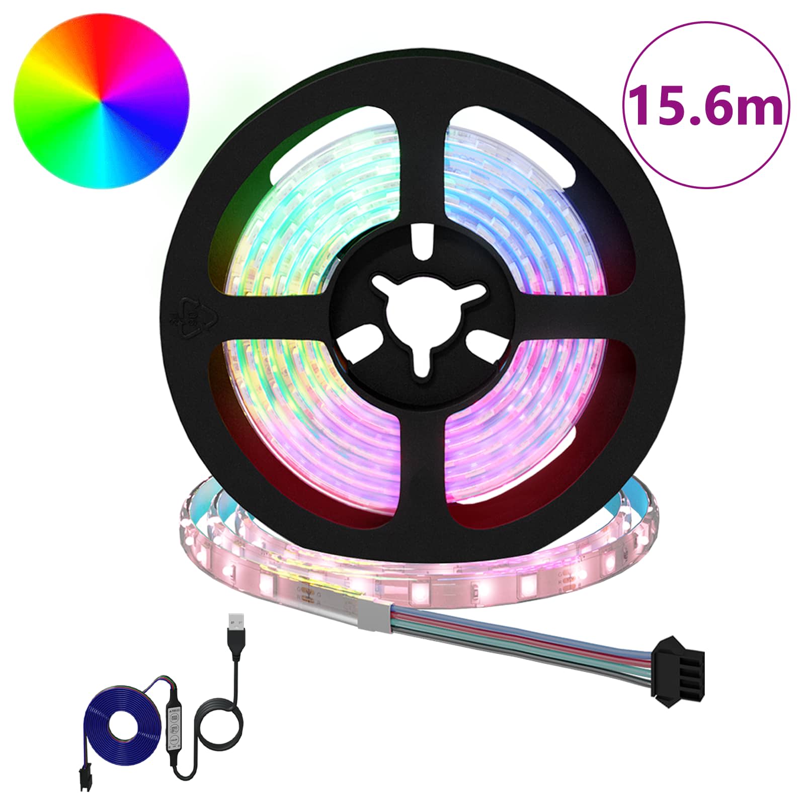 LED-strip 12 st Zwart en transparant Koper en kunststof