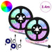 LED-strip 2 st Zwart en transparant Koper en kunststof