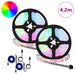 LED-strip 2 st Zwart en transparant Koper en kunststof