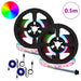 LED-strip 2 st Zwart en transparant Koper en kunststof
