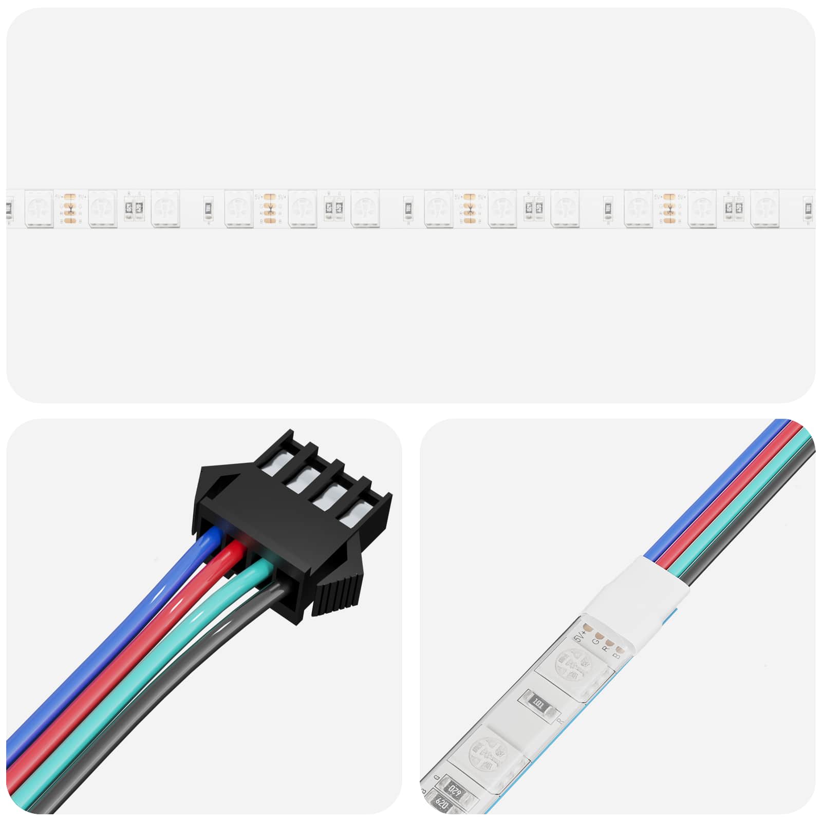 LED-strip 12 st Zwart en transparant Koper en kunststof