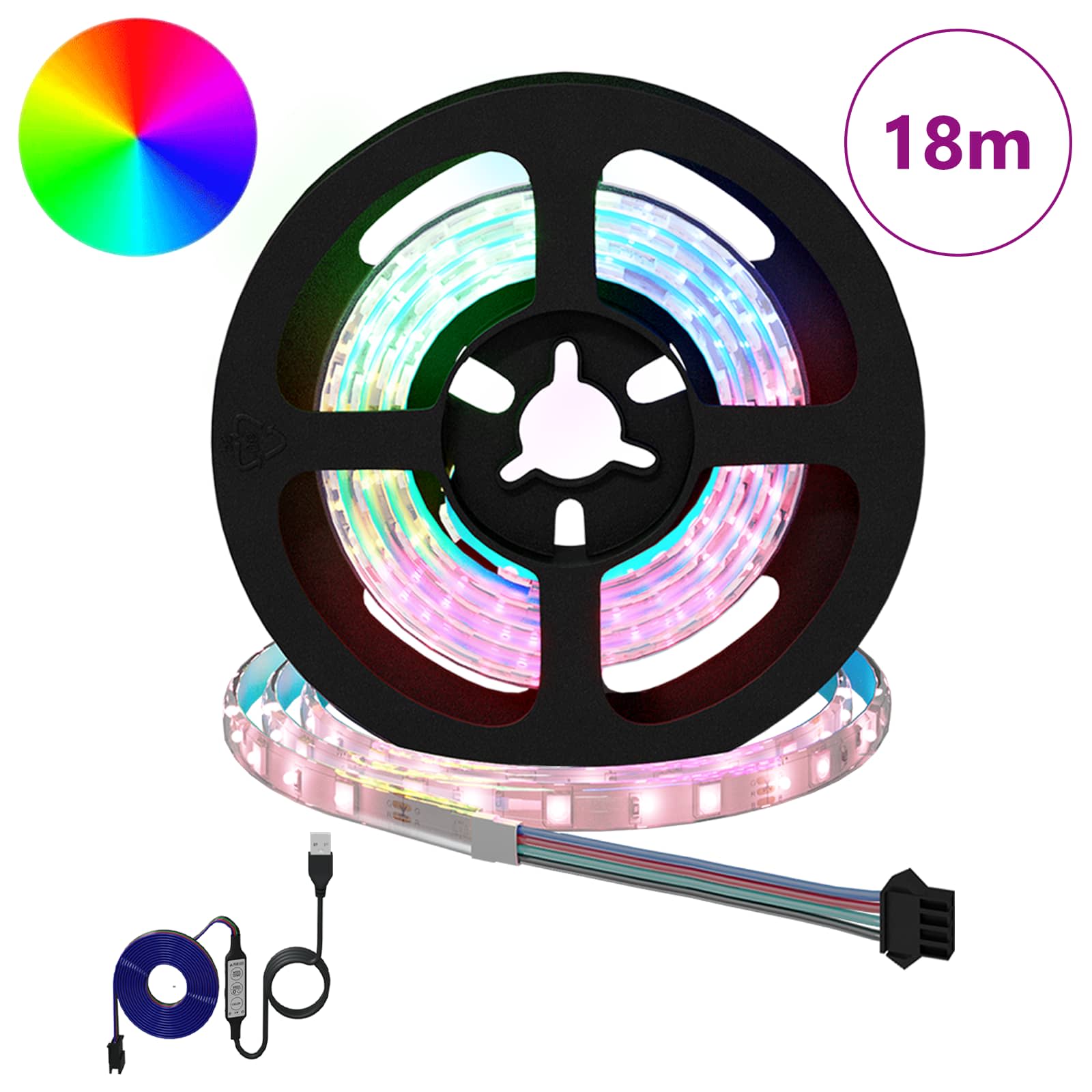 LED-strip 12 st Zwart en transparant Koper en kunststof