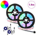LED-strip 2 st Zwart en transparant Koper en kunststof