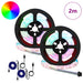 LED-strip 2 st Zwart en transparant Koper en kunststof