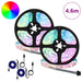 LED-strip 2 st Zwart en transparant Koper en kunststof