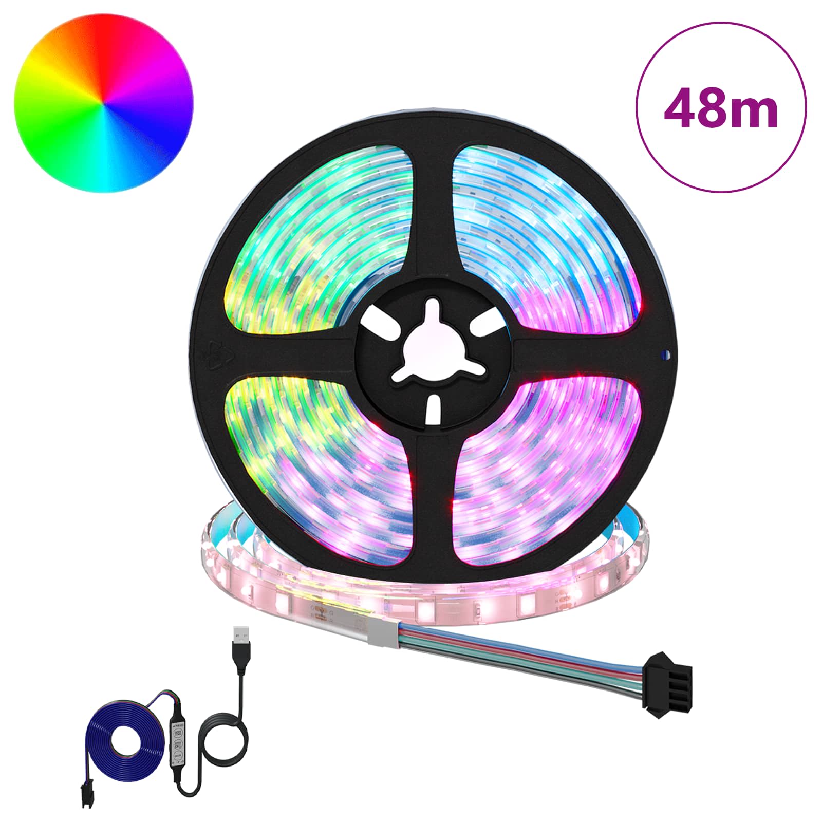 LED-strip 12 st Zwart en transparant Koper en kunststof