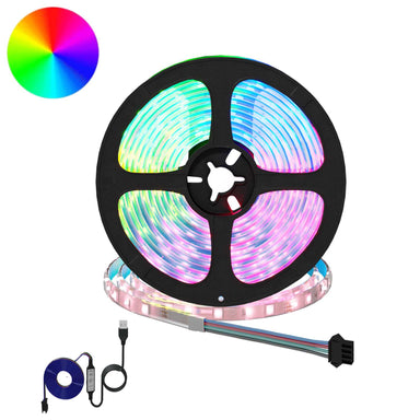LED-strip 2 st Zwart en transparant Koper en kunststof
