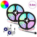 LED-strip 2 st Zwart en transparant Koper en kunststof