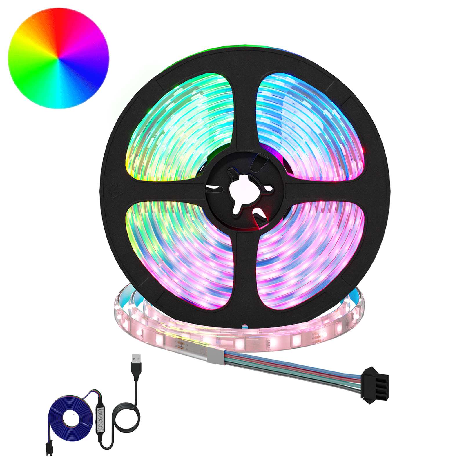 LED-strip 12 st Zwart en transparant Koper en kunststof