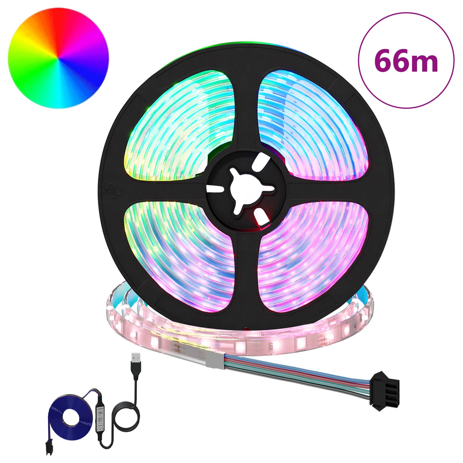 LED-strip 12 st Zwart en transparant Koper en kunststof