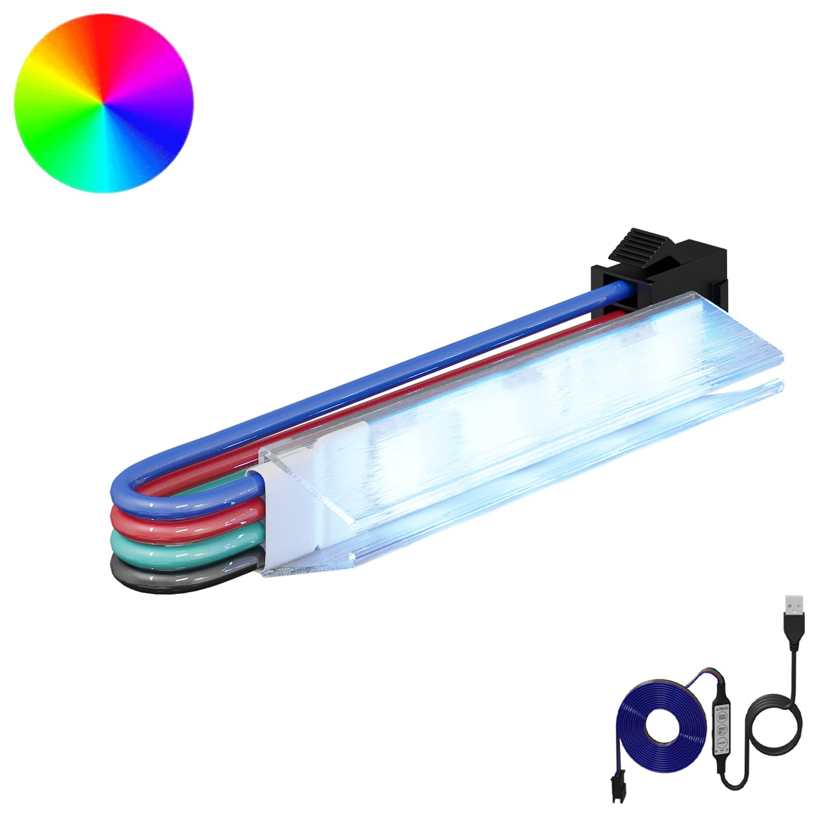 LED-strip 12 st Zwart en Wit Koper en kunststof