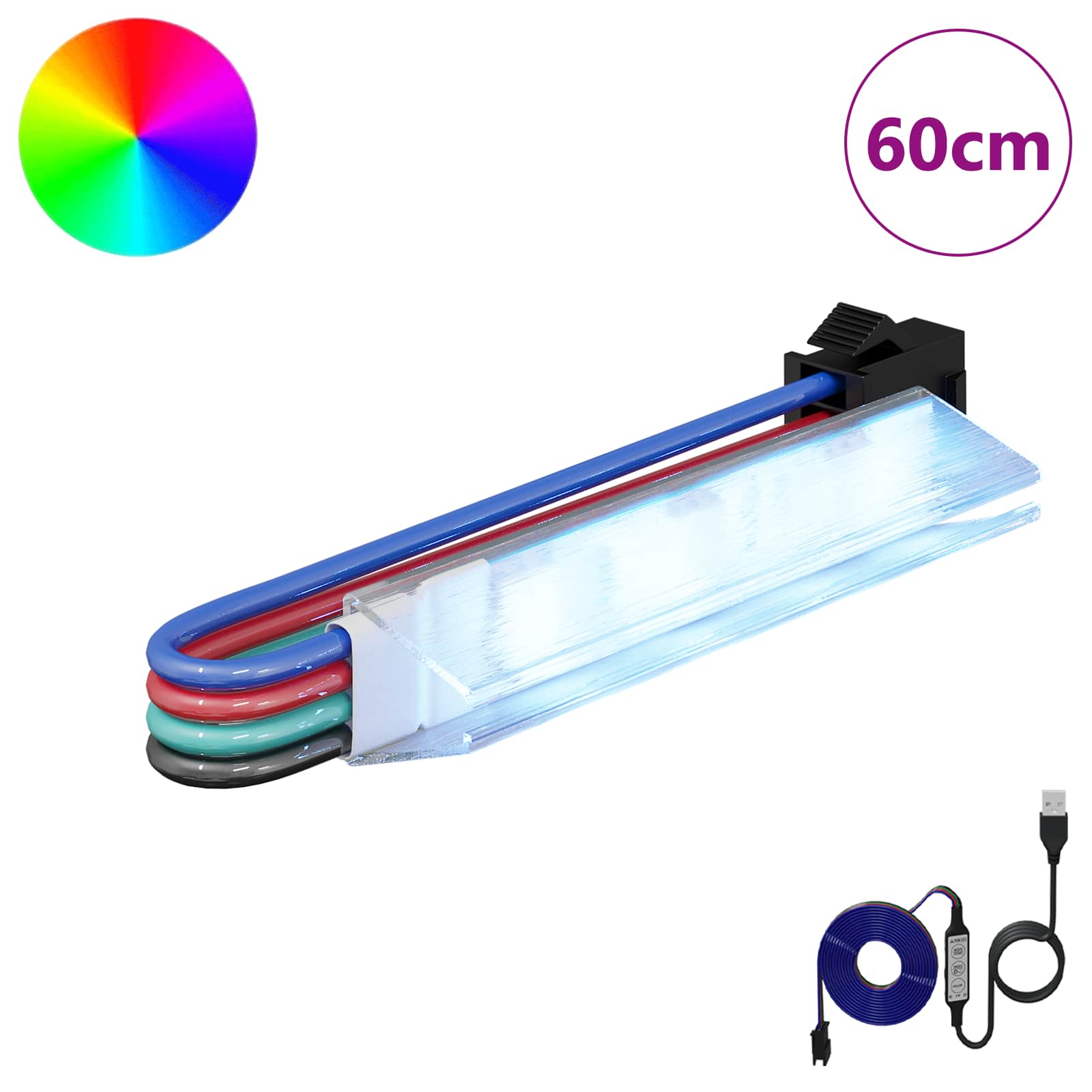 LED-strip 12 st Zwart en Wit Koper en kunststof