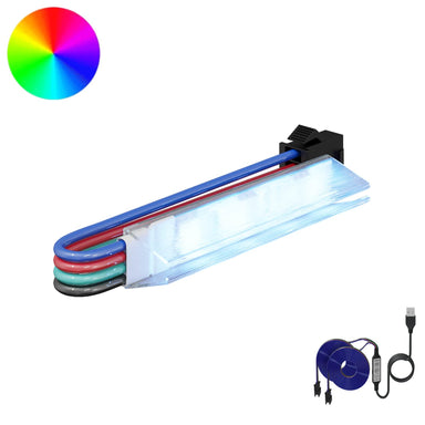 LED-strip 2 st Zwart en Multikleur Koper en kunststof