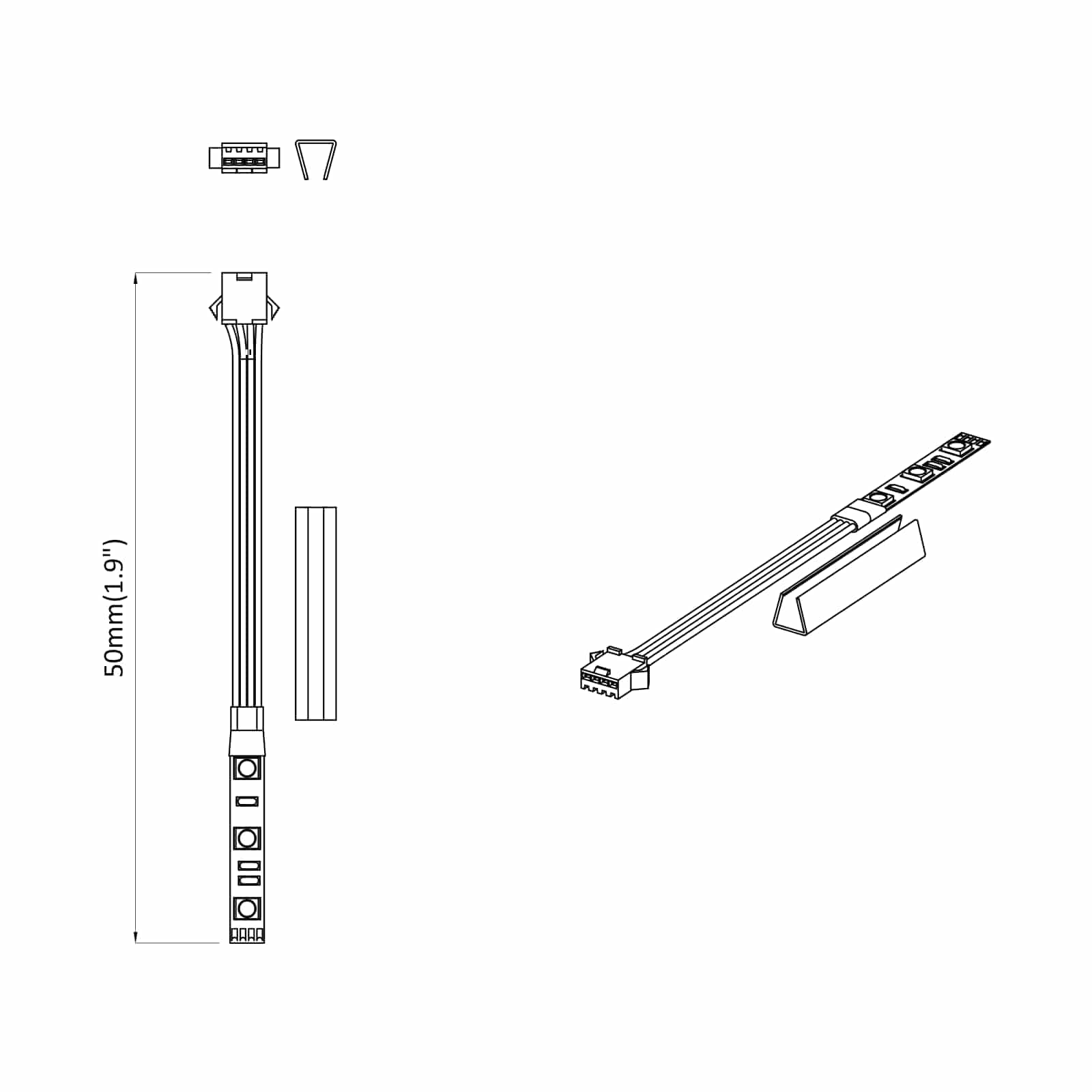 LED-strip 12 st Zwart en Multikleur Koper en kunststof