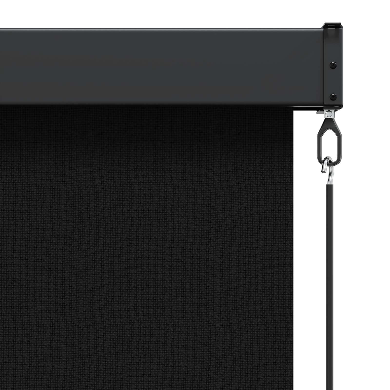 Rolgordijn Zwart 60 x 250 cm Stof en Aluminium