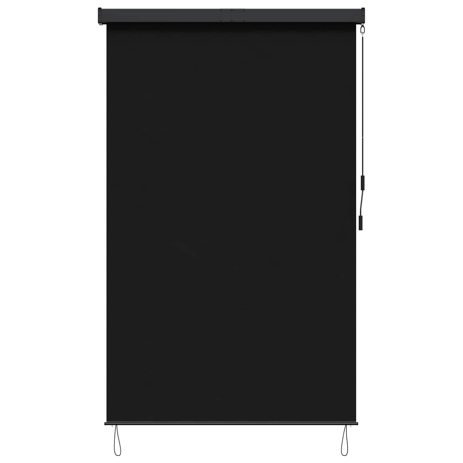 Rolgordijn Zwart 100 x 250 cm Stof en Aluminium