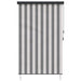 Rolgordijn Antraciet en Wit 100 x 250 cm Stof en Aluminium