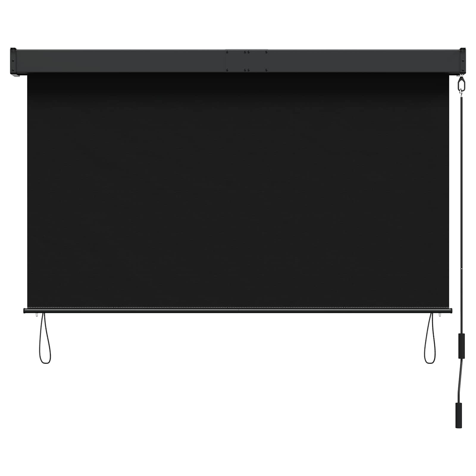 Rolgordijn Zwart 140 x 250 cm Stof en Aluminium