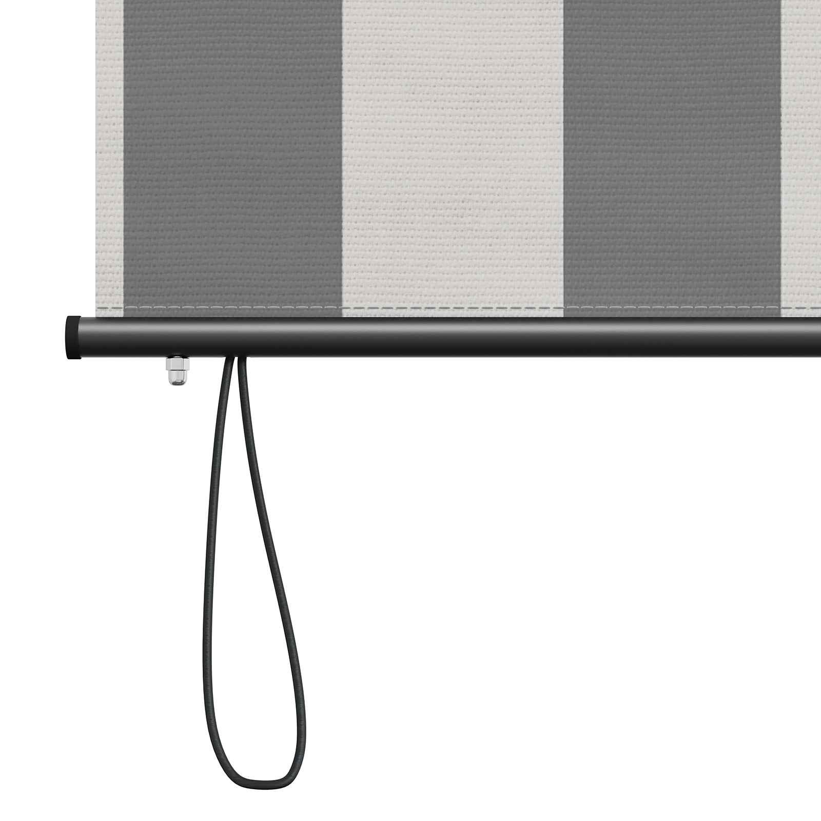 Rolgordijn Antraciet en Wit 140 x 250 cm Stof en Aluminium