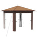 Gazebo zonder Zijwand 2,6 x 2,6 m Beige en Bruin
