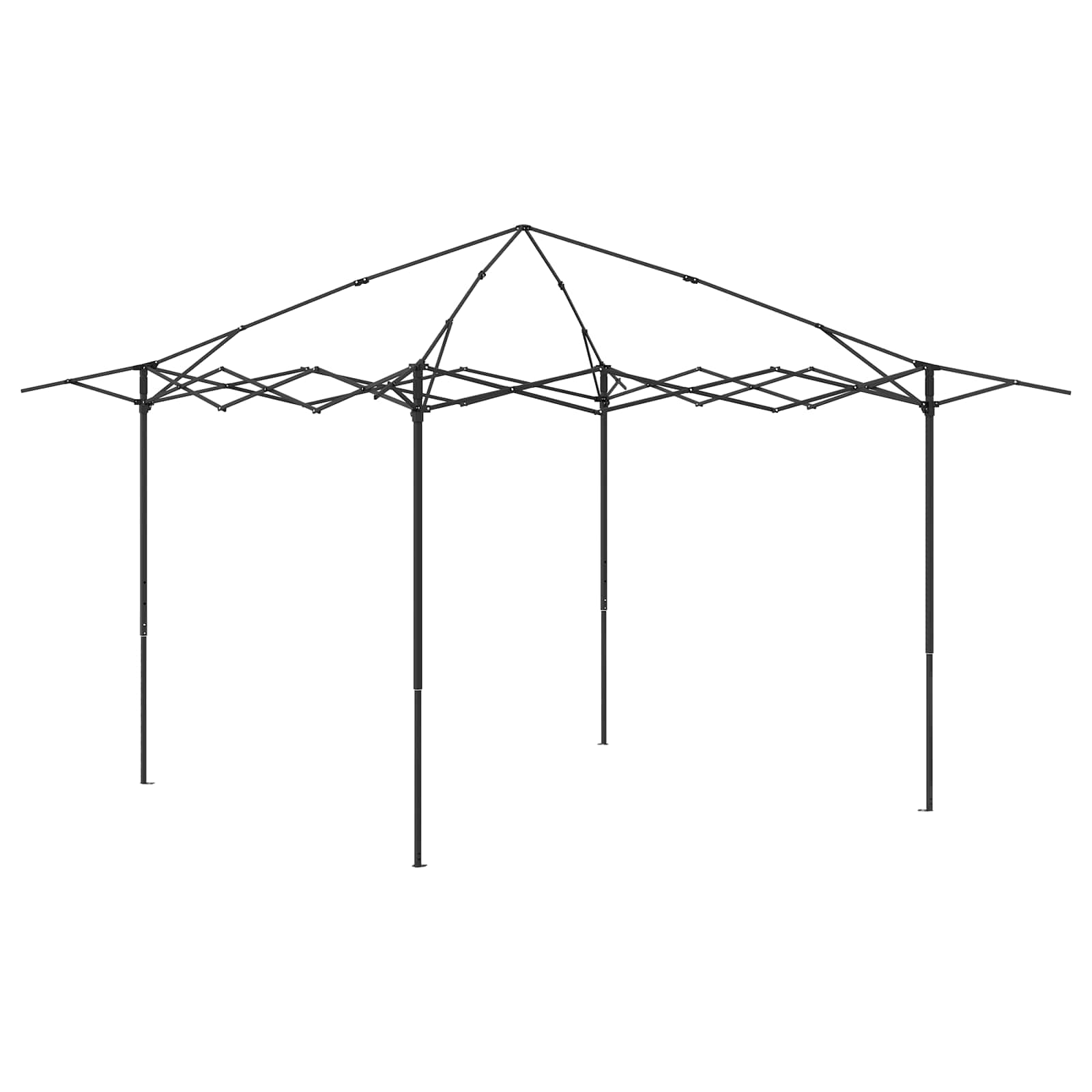 Gazebo zonder Zijwand 2,6 x 2,6 m Beige en Bruin