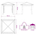 Gazebo zonder Zijwand 2,6 x 2,6 m Crème en Antraciet
