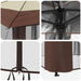 Gazebo met 4 Zijwanden 2,6 x 2,6 m Crème en bruin