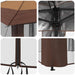Gazebo met 4 Zijwanden 2,6 x 2,6 m Beige en Bruin