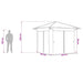Gazebo met 4 Zijwanden 2,6 x 2,6 m Beige en Bruin