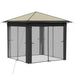 Gazebo met 4 Zijwanden 2,6 x 2,6 m Crème en Antraciet