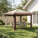 Gazebo zonder Zijwand Crème en bruin
