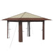 Gazebo zonder Zijwand Crème en bruin