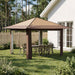 Gazebo zonder Zijwand Beige en Bruin