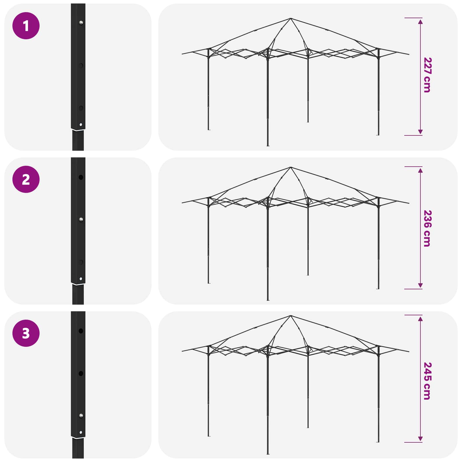 Gazebo zonder Zijwand Beige en Bruin