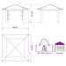 Gazebo zonder Zijwand Beige en Bruin
