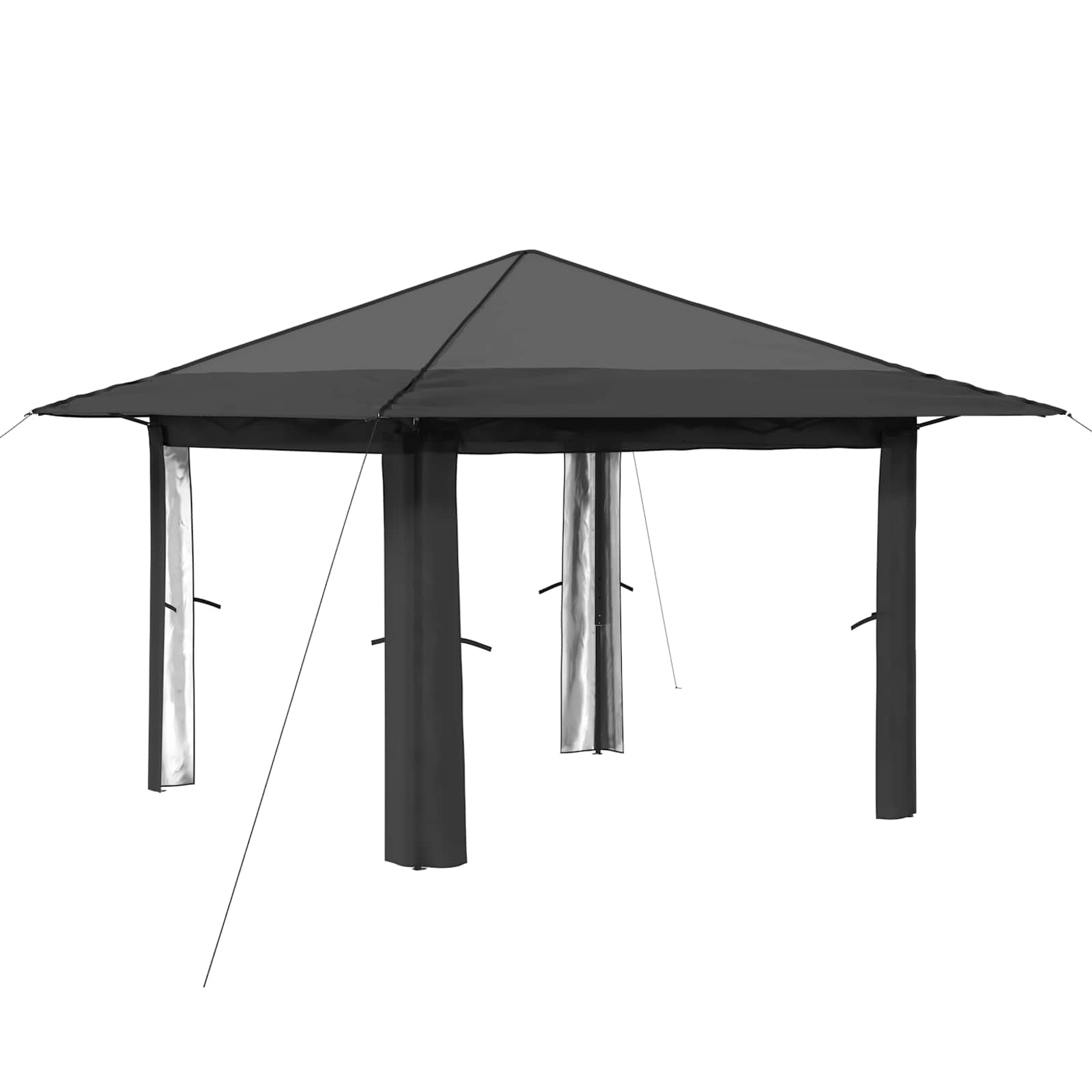Gazebo zonder Zijwand Lichtgrijs en antracietkleurig