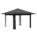 Gazebo zonder Zijwand Lichtgrijs en antracietkleurig